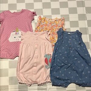 Adorable Baby Romper Set - Pink, Floral, Blue